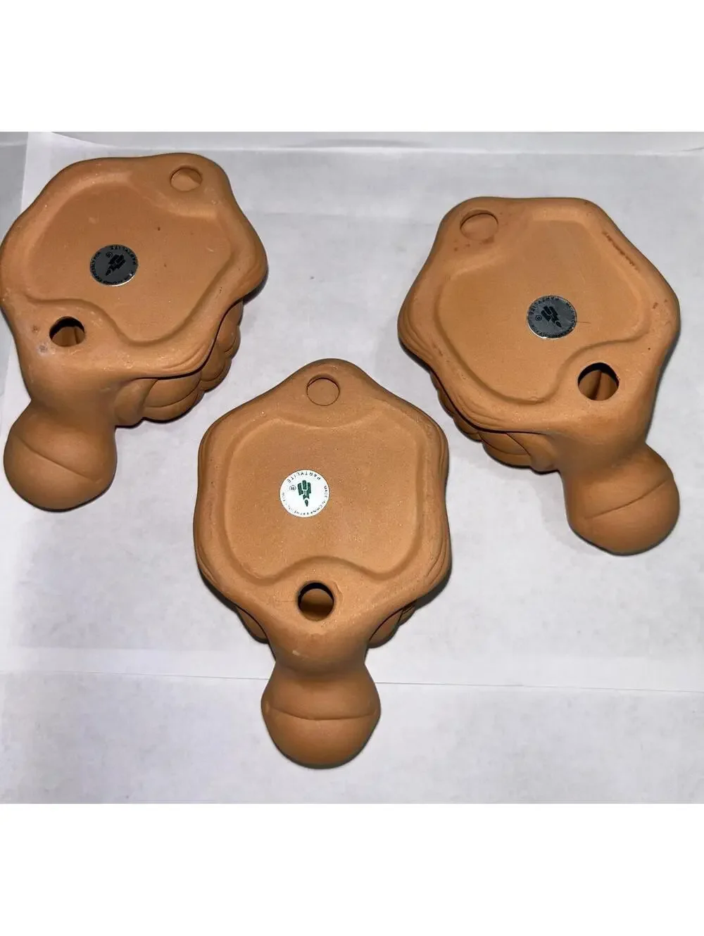 Partylite Terracotta Snail Tea Lite candle holder - set of three - Picture 4 of 4